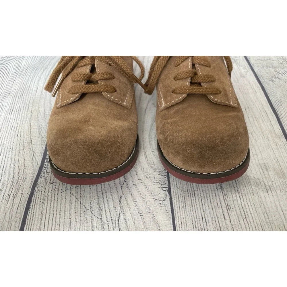 Brown Footmates Boy Suede Leather Shoes, Size Youth 13